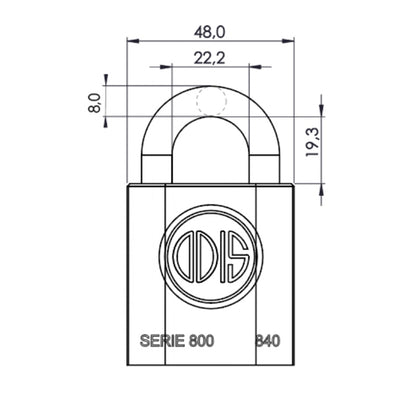 Candado Odis 840 40mm