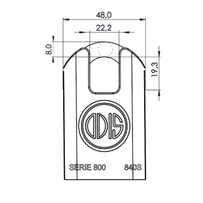 Candado Odis 840S con Hombros 40mm