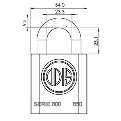 Candado Odis 850 50mm