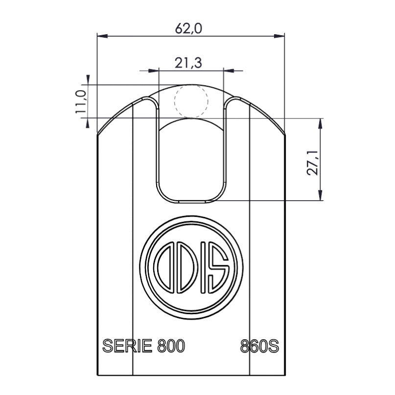 Candado Odis 860S con Hombros 60mm