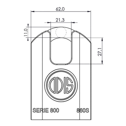 Candado Odis 860S con Hombros 60mm