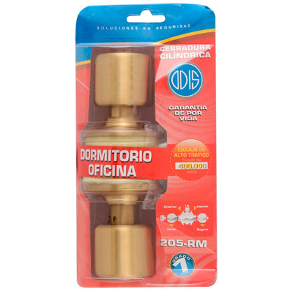 Cerradura Cilíndrica Odis 205 Dormitorio - Bronce