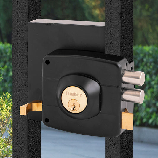 Cerradura Exterior Sobreponer Oister 111 con Caja Metálica para rejas o puertas metálicas