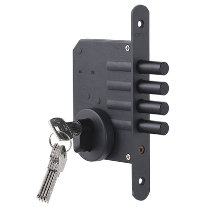 Cerrojo Embutir Odis 600 Llave-Llave - Negro