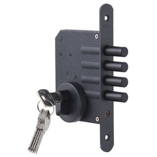 Cerrojo Embutir Odis 600 Llave-Llave - Negro