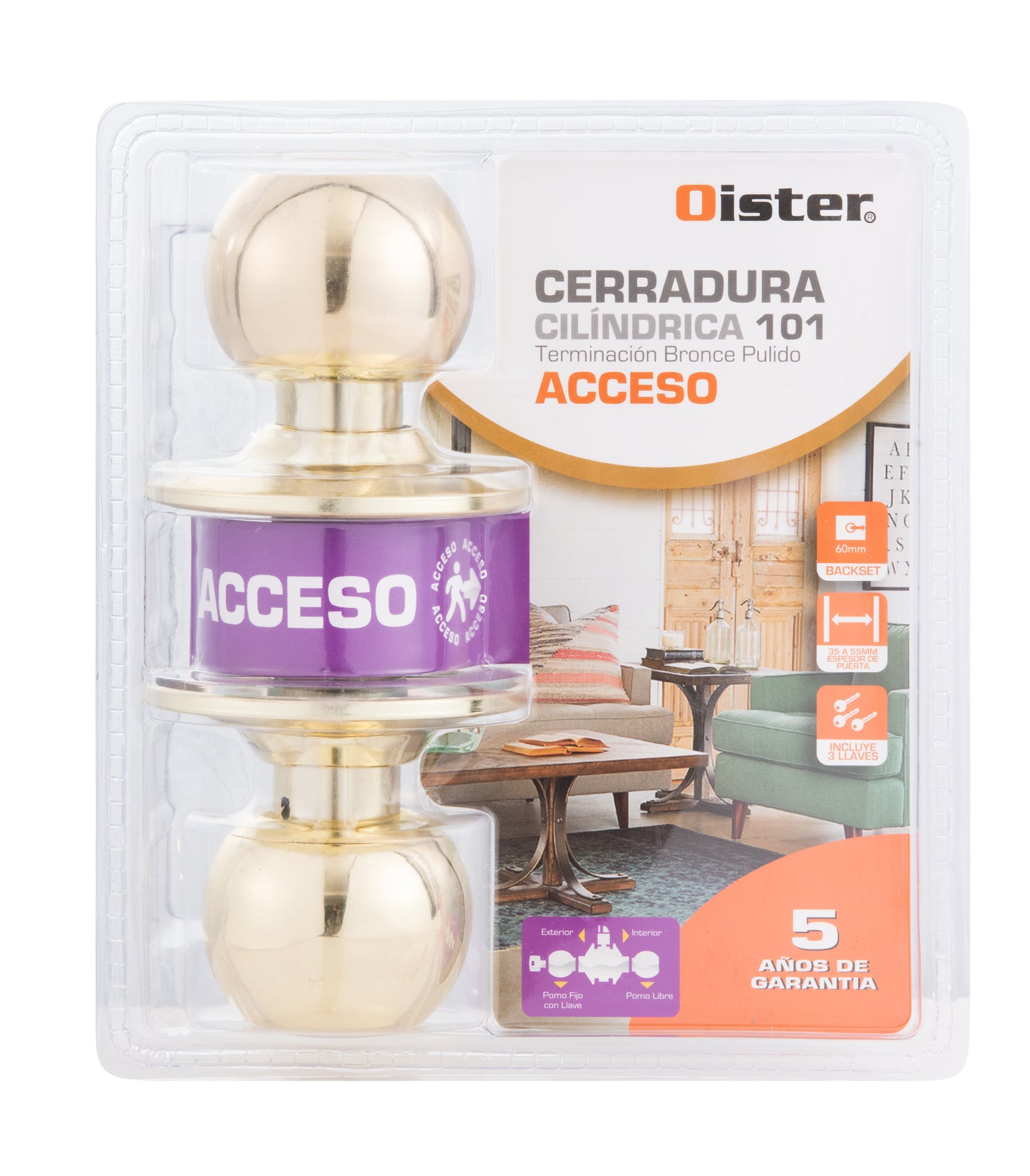 Cerradura Cilíndrica Oister 101 Acceso