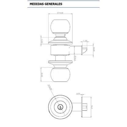 Cerradura Cilíndrica Oister 101 Dormitorio