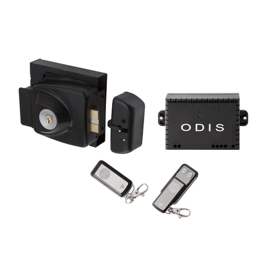 Kit Odis Eléctrico Completo: Cerradura Exterior Sobreponer Eléctrica 783 + Transformador + 2 Controles