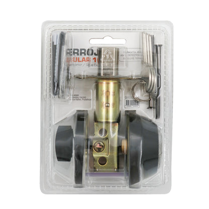 Cerrojo Tubular Oister 103 Llave-Seguro - Negro