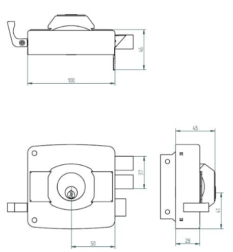 Cerradura Sobreponer Oister 110