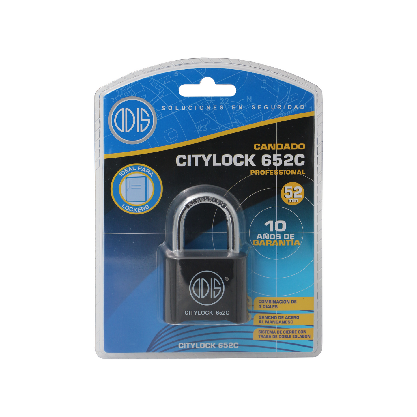 Candado Odis Citylock 652C 52mm Combinación