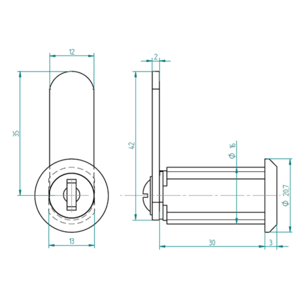 Cerradura para Muebles Odis Puerta 2102-1632