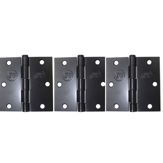 Pack 3 Bisagra Acero Odis 3,5” x 3,5”x 2.0mm canto recto - negro