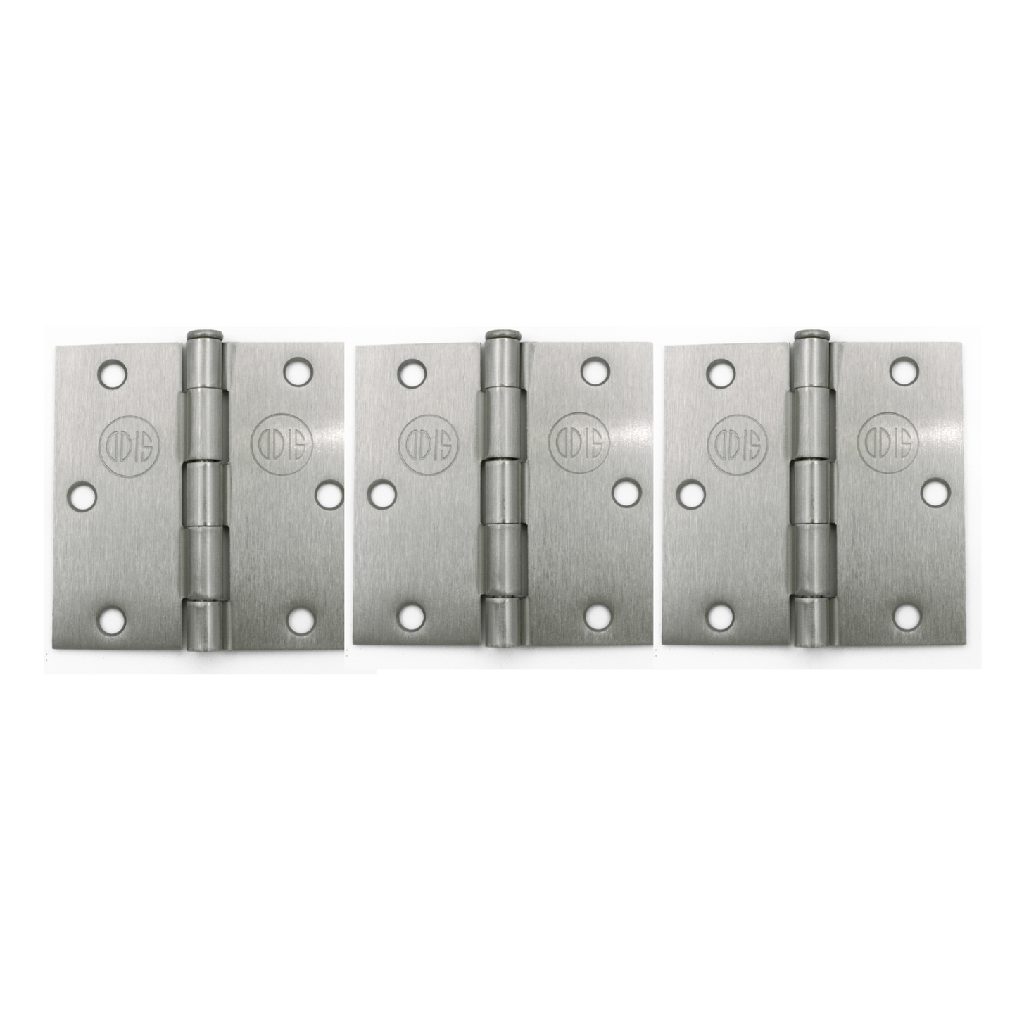 Pack 3 Bisagras Acero Odis 3,5” x 3,5”x 2,0mm - Plata