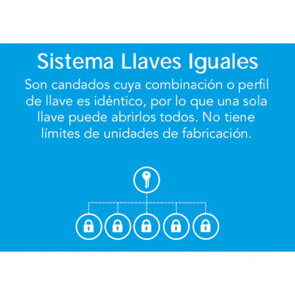 Candado Odis M50S - Llave Maestra - Servicio Amaestrado