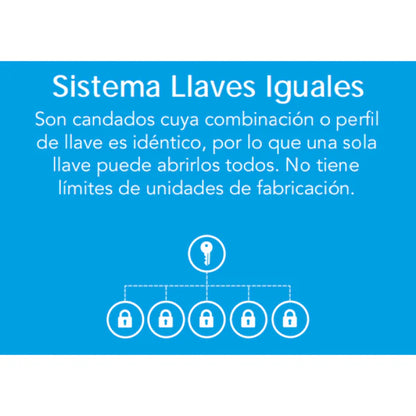 Candado Odis M50S - Llave Maestra - Servicio Amaestrado