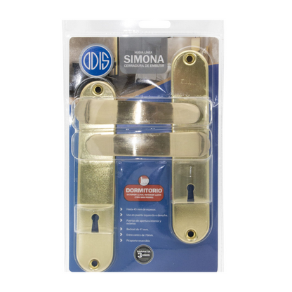 Cerradura Embutir Odis Simona 7040 Dormitorio - Bronce