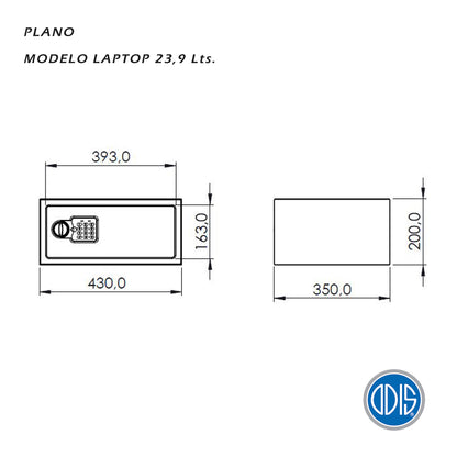 Caja Fuerte Residencial Odis 23,9 Lts