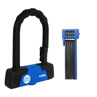 Pack Candado Bicicleta Odis Bike: U Lock Odis Bike K1500 + Plegable K1200CP con clave