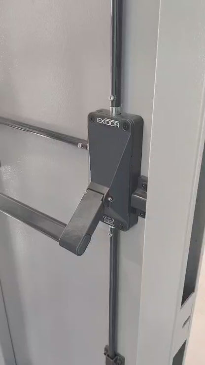 Barra Antipánico Alta Seguridad EXIDOR 704B con 4 puntos para puertas de 1 hoja